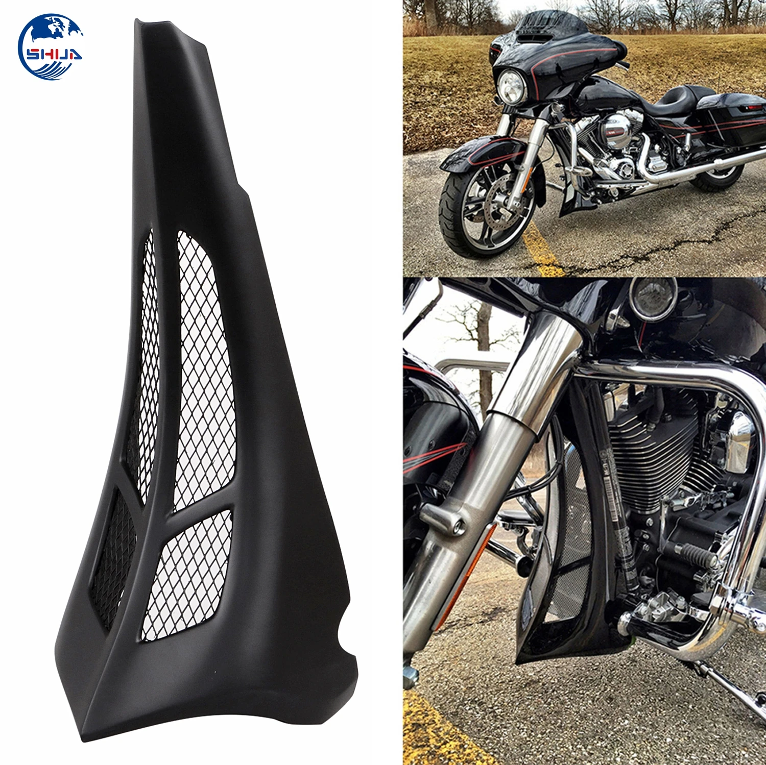Матовый черный спойлер для мотоцикла Harley Touring Road King Electra Street Glide CVO Ultra Classic FLHTCUSE