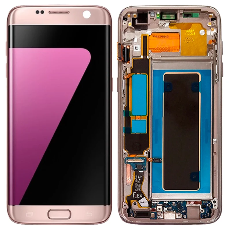 Оригинальный ЖК дисплей Amoled G935 для Samsung S7 Edge с рамкой сенсорный экран дигитайзер в