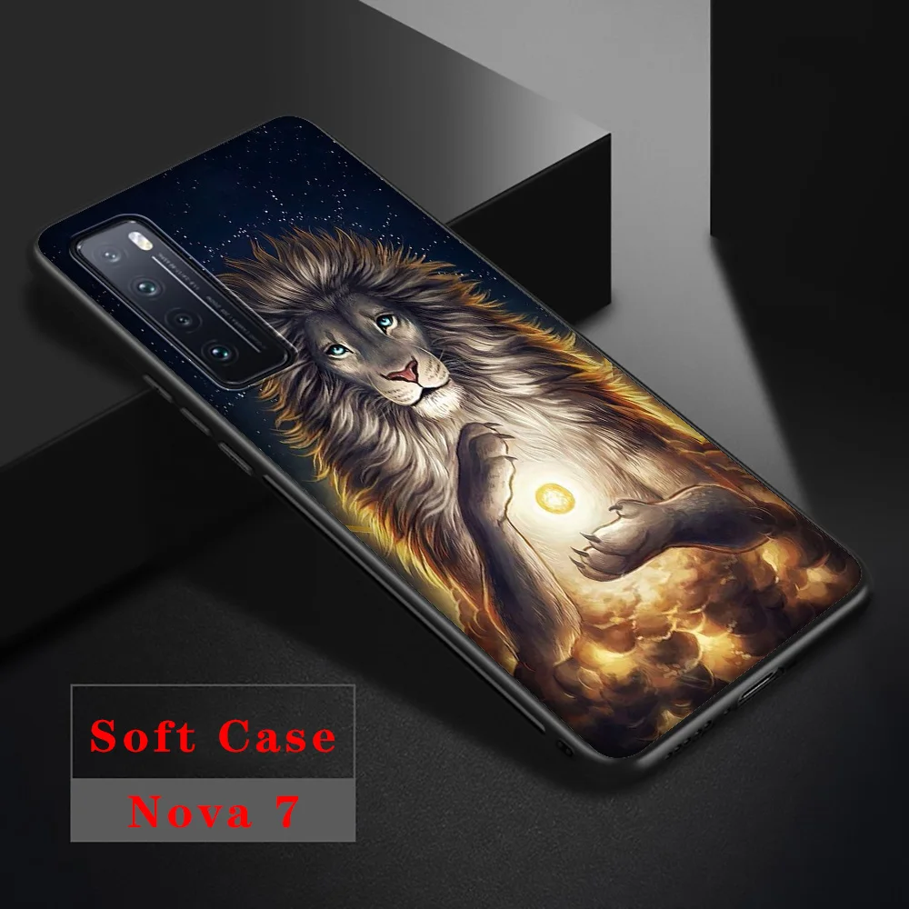 Чехол Lavaza с изображением Льва и Волка для Huawei P8 P9 P10 P20 P30 Y6 Y7 Y9 Lite Pro P Smart Nova 2i 3i Mini 2017