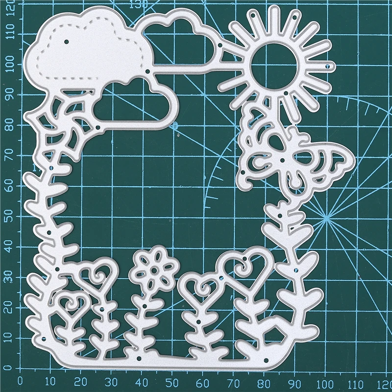 DiyArts Весенний сад бабочка цветок металлическая высечка для DIY бумажные карточки