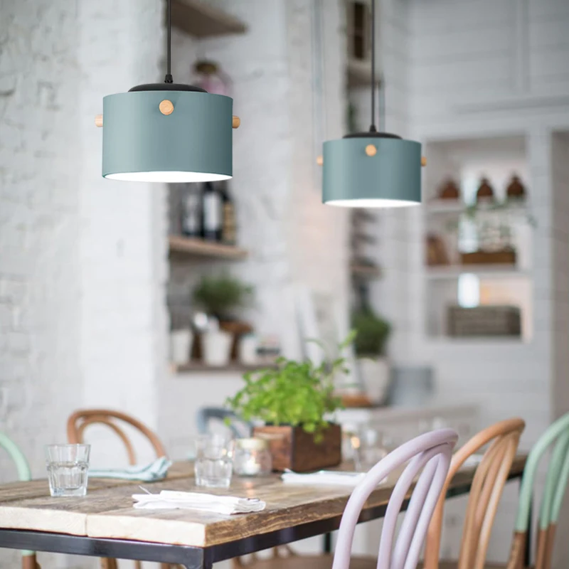 Скандинавский деревянный подвесной светильник освещение висячая лампа