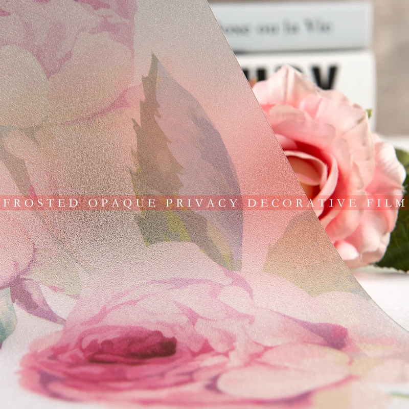 DICOR цветная Пионовая оконная наклейка Цветочная пленка витражная Наклейка