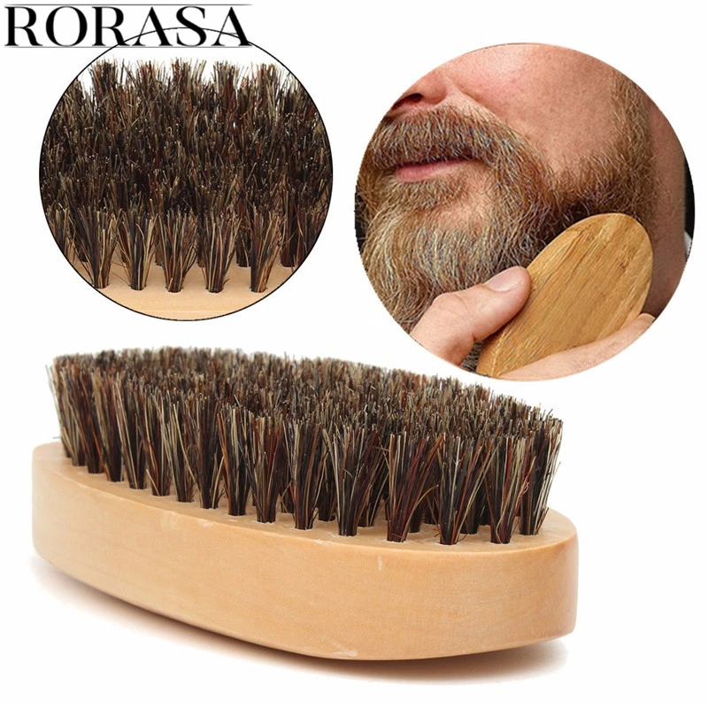 Новая мужская специальная овальная щетка для бороды с щетиной дикого кабана