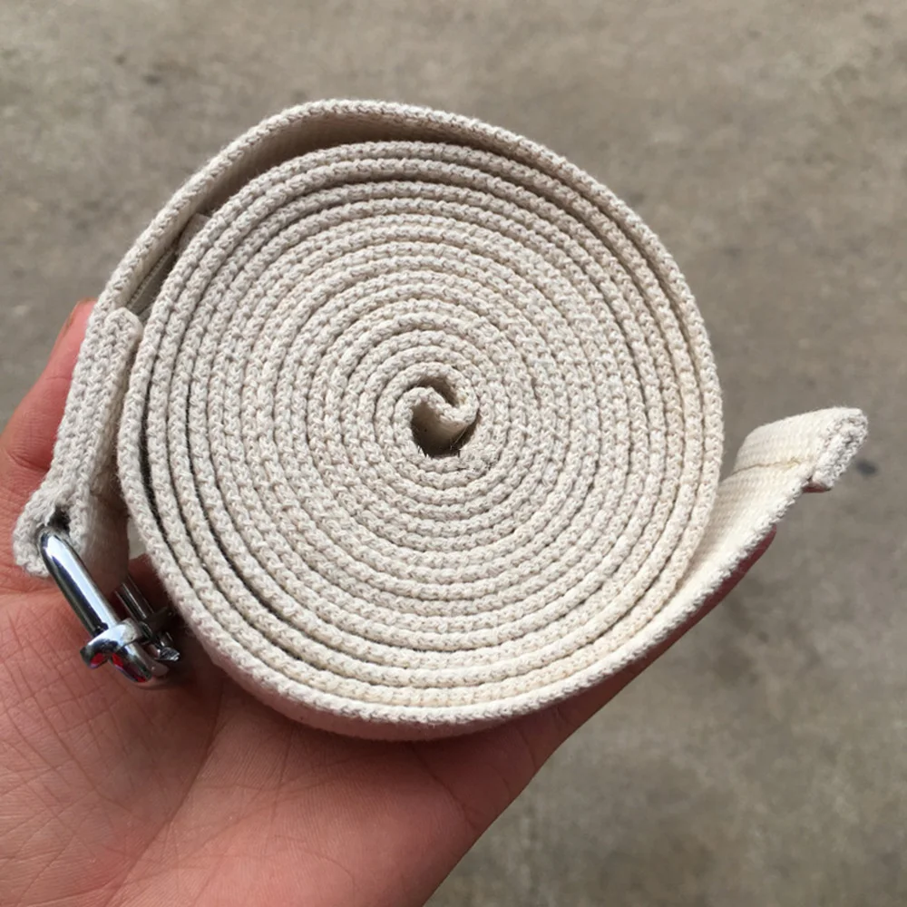 

Natural Cotton Thick Stretch Belt Shoulder Stretch Belt Chest Yoga Auxiliary Belt(White)