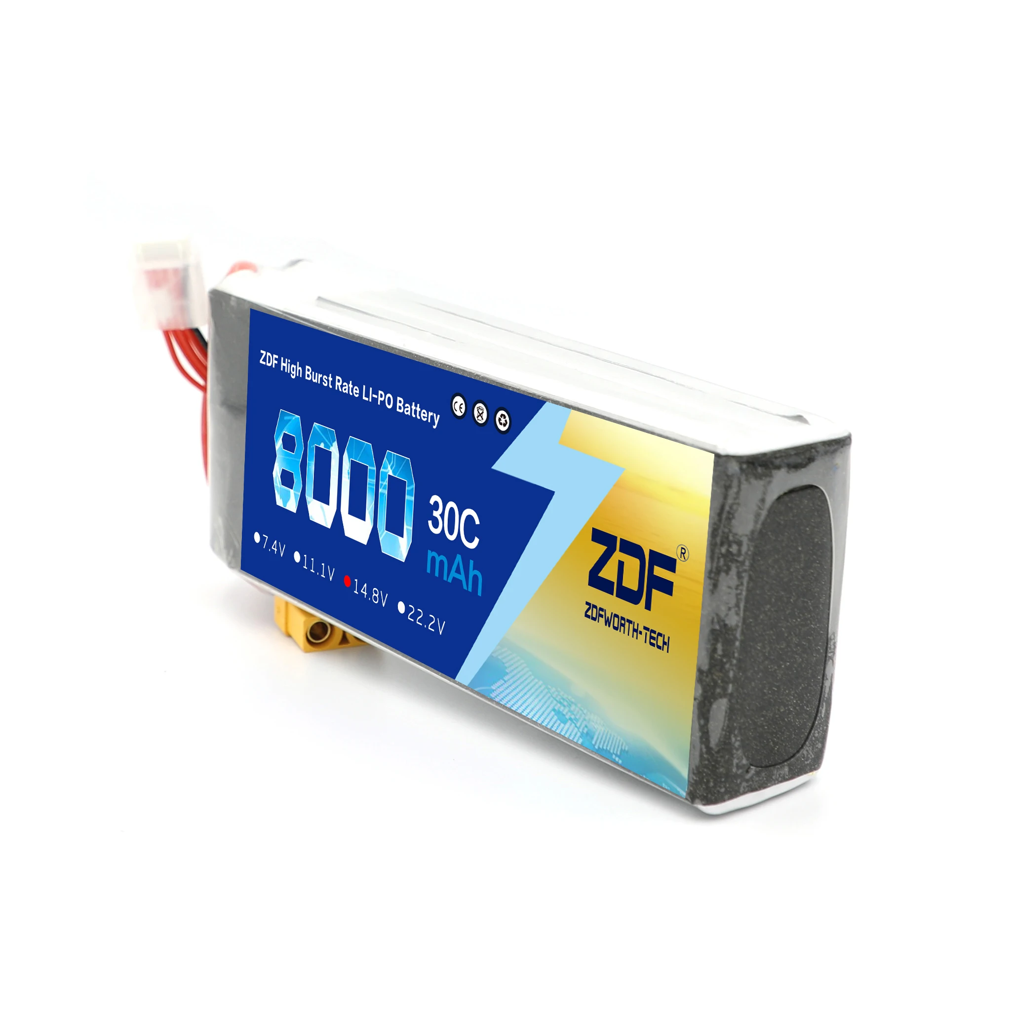 2019 ZDF полная емкость Lipo батарея 14 8 V 4S 8000MAH 30C 60C RC AKKU для самолета вертолета лодки FPV