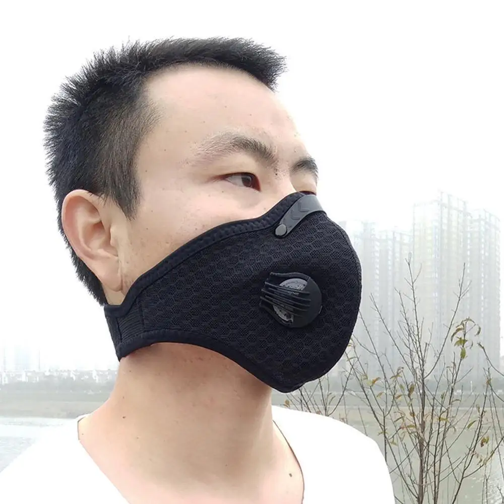 1 шт. сплошной цвет Респиратор маска против пыли активированный уголь фильтрации