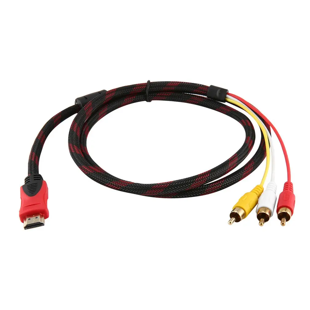 5ft совместимому с HDMI штекер RCA аудио видео кабель AV адаптер для PS3 PS4 Xbox One Wii горячая