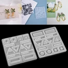 Силиконовые серьги с УФ-кристаллом, 1 шт., силиконовые формы для литья, для поделок, инструменты для изготовления украшений