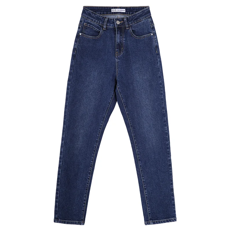 LEIJIJESNS Новое поступление темно-синие свободные шаровары с низкой эластичной