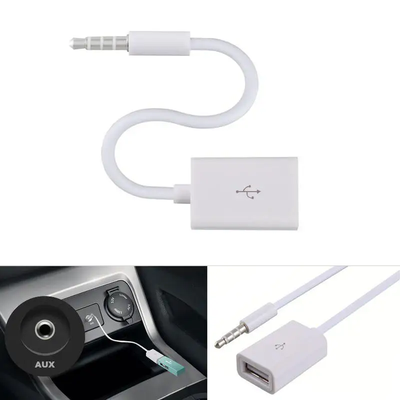Автомобильный SUV AUX аудио разъем MP3 3 5 мм штекер USB 2 0 Женский конвертер кабель шнур