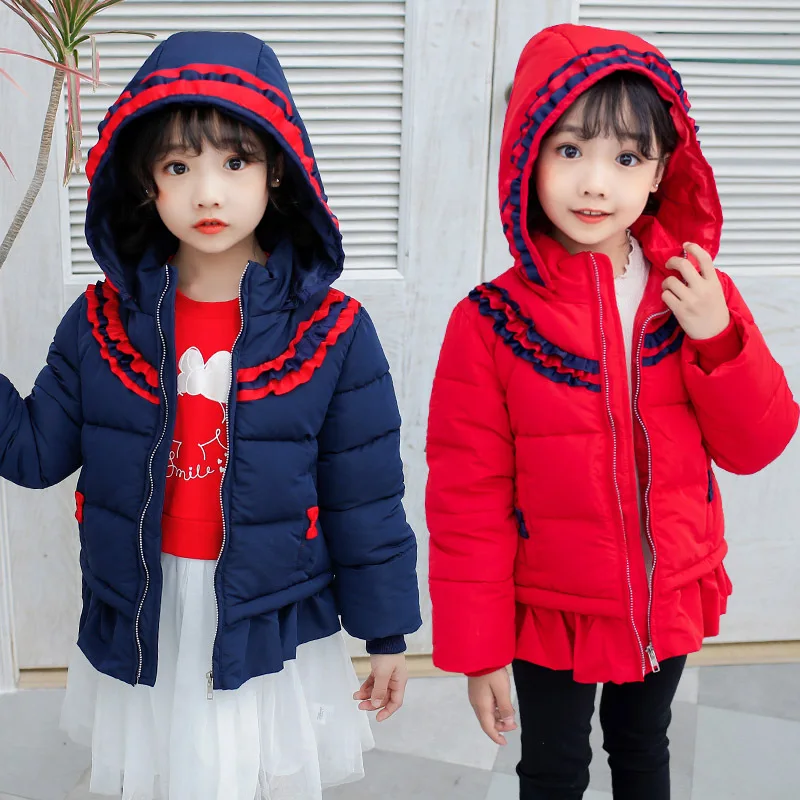 Детская одежда комплект одежды для маленьких девочек куртка с капюшоном зимнее