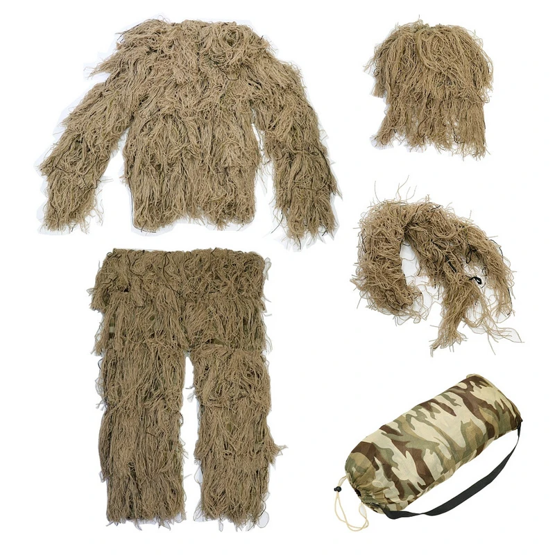 3Д трава Ghillie костюм снайпера Военная Тактическая камуфляжная одежда охотничий
