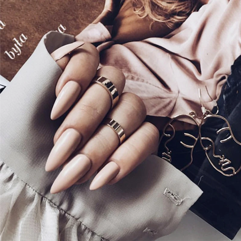 Накладные ногти на шпильке 24 шт./компл. европейские накладные черного красного