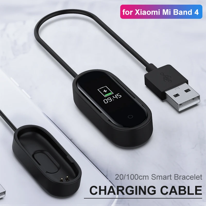 USB зарядный кабель для Xiaomi Mi Band 4 умный Браслет Для зарядное устройство адаптер
