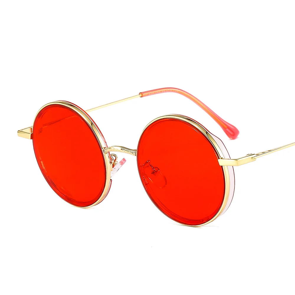 

Fashion Retro Round Sunglasses Women Sun Glasses Lens Alloy Kids Sunglasses female Eyewear Frame Driver Goggles Car Accessories