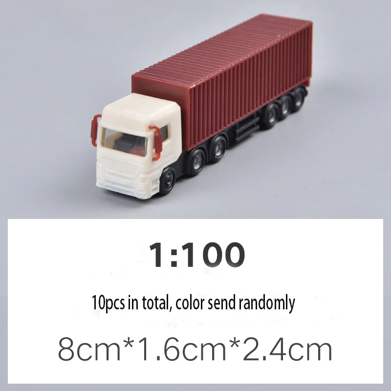 2 шт./10 шт./50 шт. модель автомобиля грузовик автобус 1: 75 1:100 1:150 1:200 строительство Поезд Макет Набор модель поезд Хо/ТТ/н масштаб железнодорожное моделирование - Цвет: 10x truck 100 scale