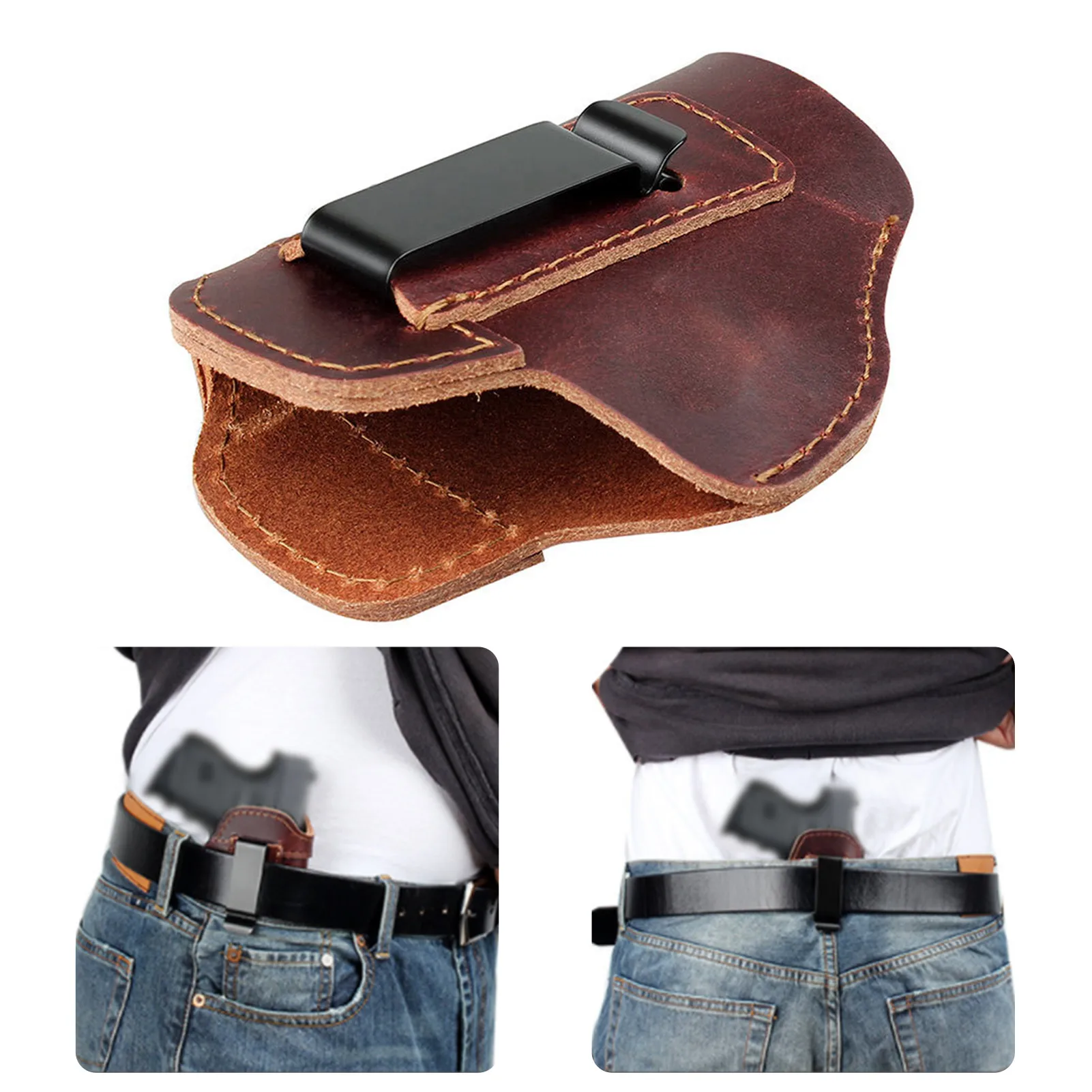 

Self-defense Hunting Holsters Belt Concealed Carry Outdoor Tactical PU Holster Waist Cover Invisible Holster