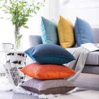 9 color nordic cotton linen sofa cushion cover 3050 4545 5353 thickening pillow cover chair office home decorative pillowcase
