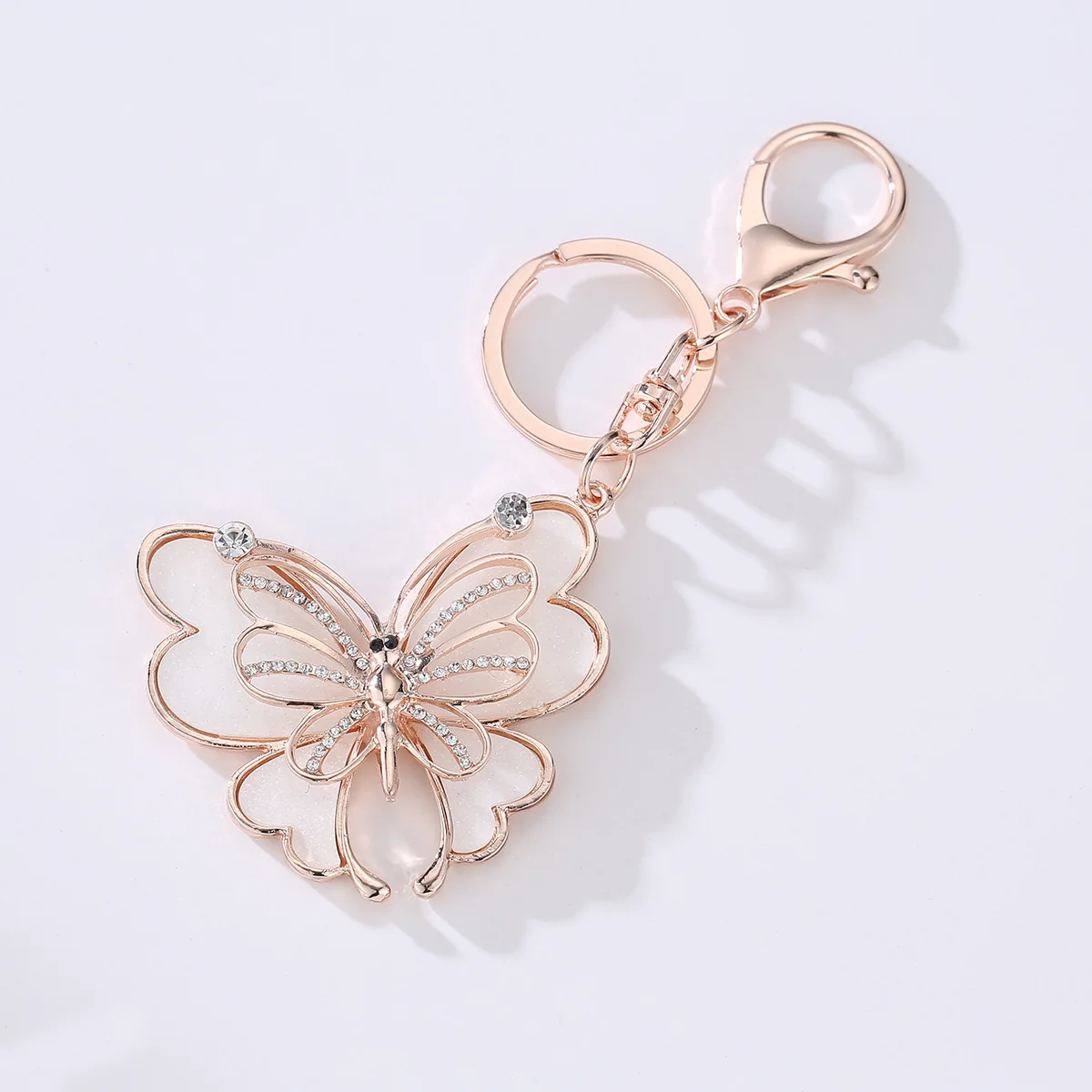 

New Colorful Enamel Butterfly Keychain Insects Car Key Women Bag Accessories Jewelry Gifts Hot