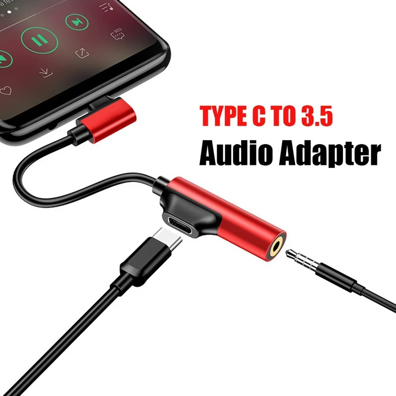 2 в 1 аудио адаптер TypeC 3,5 мм разветвитель AUX Adaptateur для samsung Galaxy A90 A80 A70 A50 A30 S10 Auriculares Tipo C Adaptador