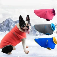 winter dog clothes for small medium dogs warm fleece dog vest jacket reversible french bulldog coat pug puppy clothing for dogs