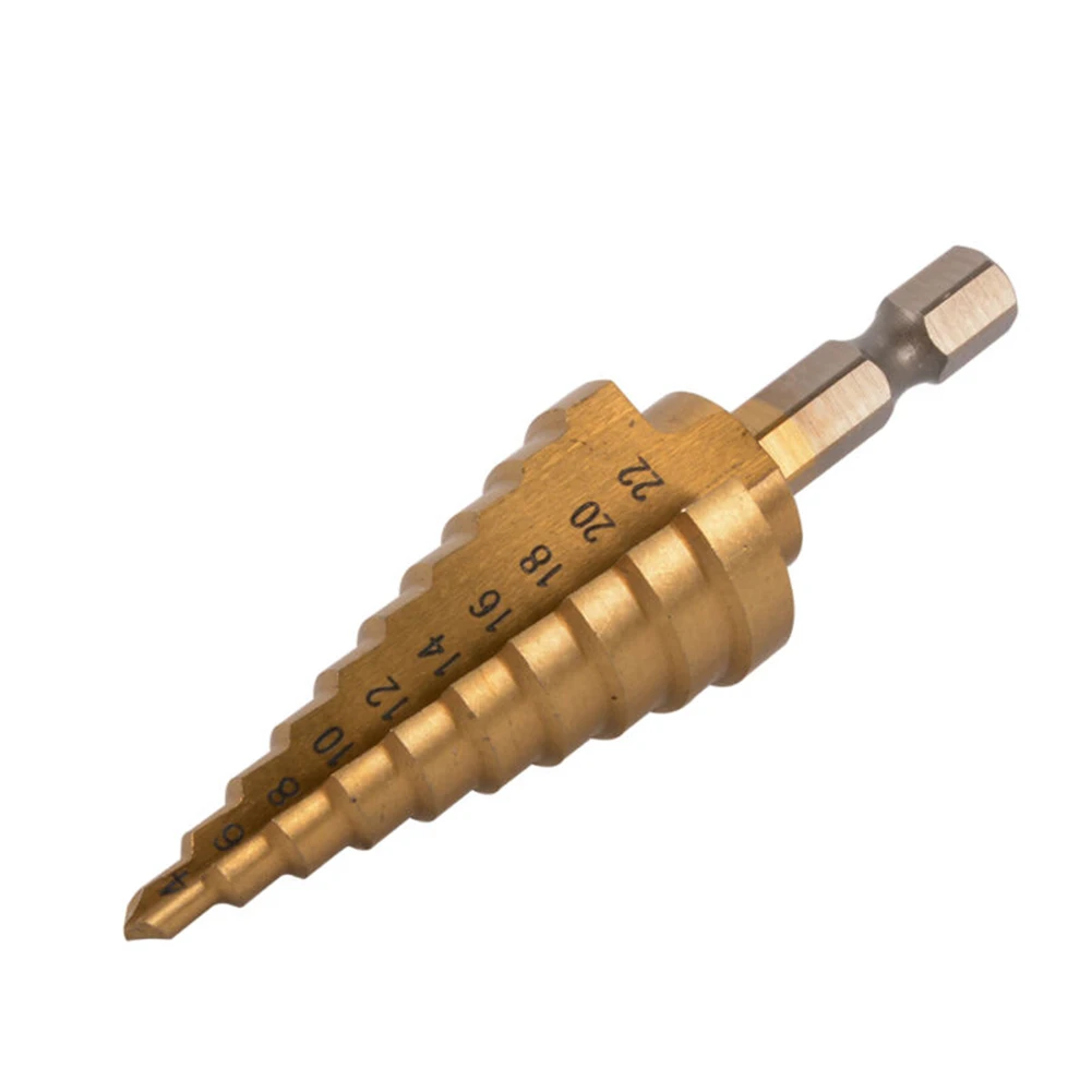 

Bit ​Drill Bit 4-22mm HSS 4241 Hex Titanio Cono 1/2 \\\"-1/4\\\" 6 Mm Adapter