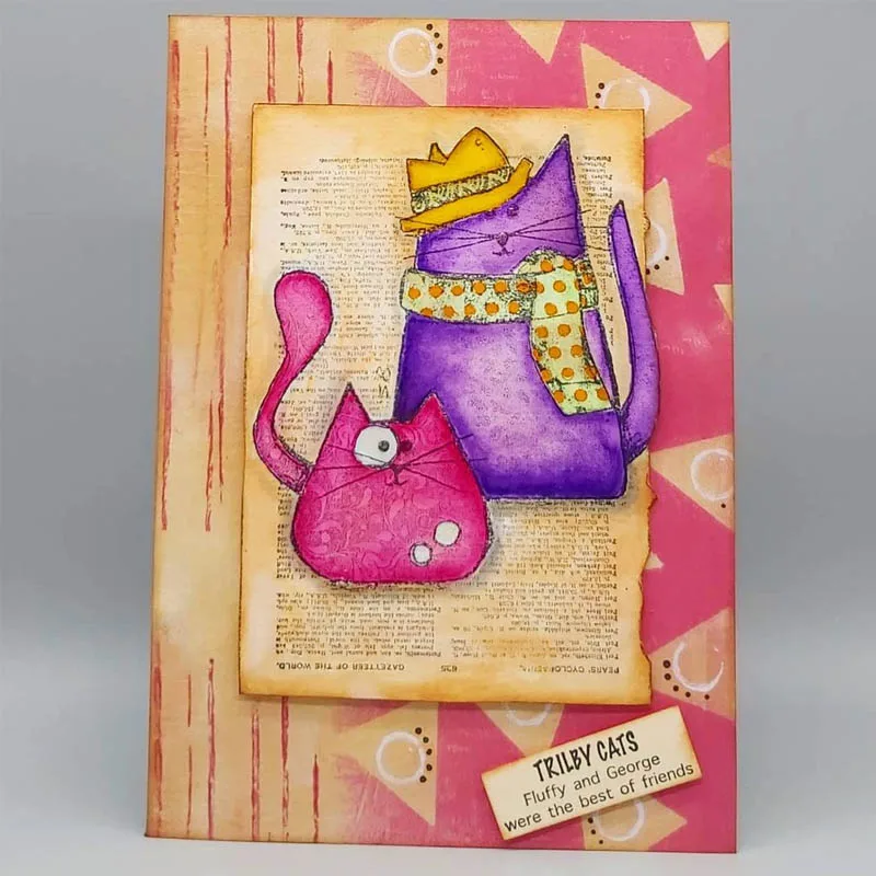 Прозрачные силиконовые штампы с изображением животных в одежде мультяшный