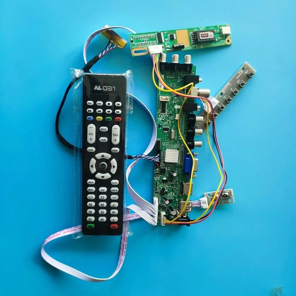 

Kit For LP141WX1-TLB3/LP141WX1-TLB2 1 CCFL LCD TV VGA USB remote 1280X800 30pin Panel Controller board DVB-C DVB-T Digital HDMI