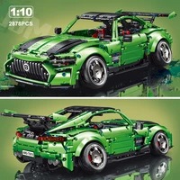 2768 PCS 1:10 MOC Super Sports Fast RC Racing Car Vehicle Building Blocks Bricks Toys Children Gifts