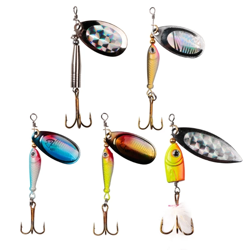 

Fishing Bait Sequin Reflective Noise Attract Rotation Mixed Colorful Treble