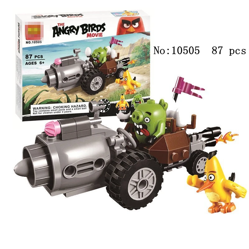 10505 87 pcs 10505 10506 10507 10508 10509 10510 серии Angry Birds, изображающие пятачка побег свинья замок из кубиков детские развивающие игрушки подарки - Цвет: 10505 87 pcs