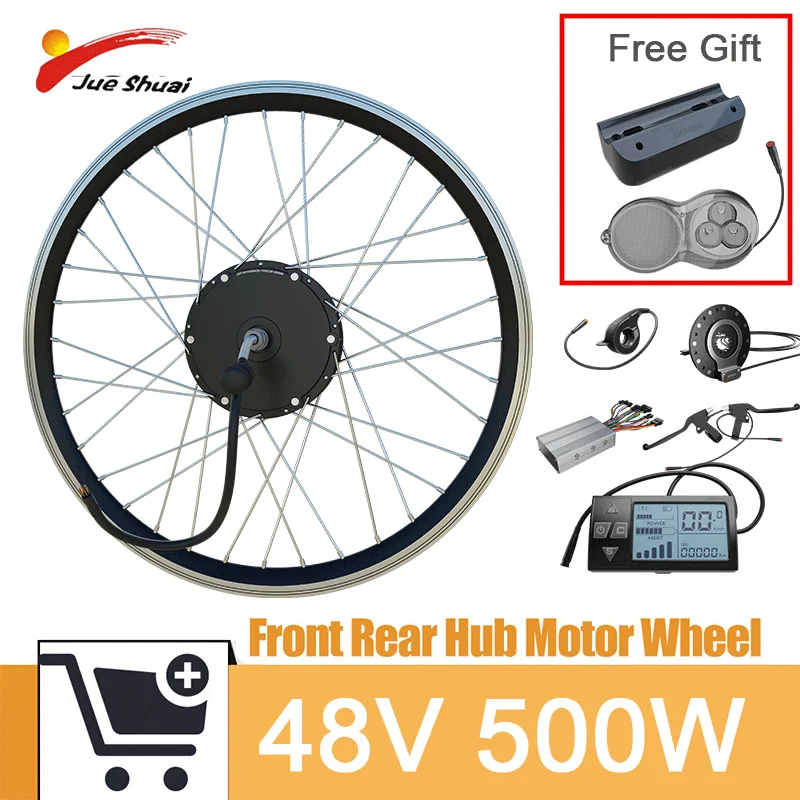 

Electric Bicycle Conversion Kit 48V 500W Front Wheel Hub Motor 20-29 Inch 700C Ebike Motor Kit Bicicleta Electrica for V/ Disc