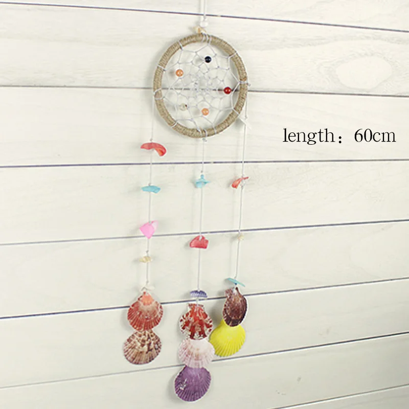 Деревенский стиль ракушка перо ручной работы Тканые Ловец снов креативные