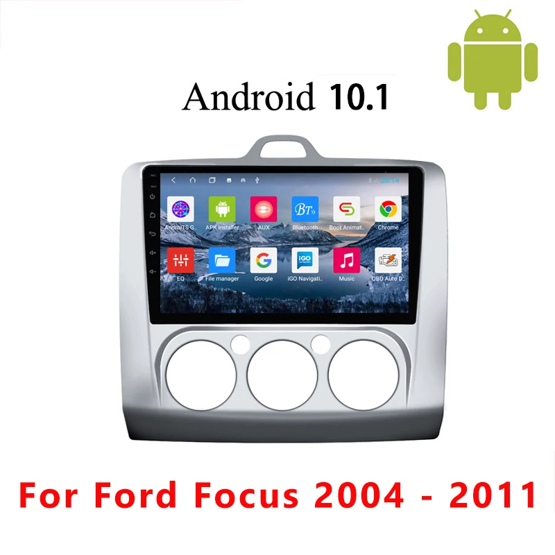 

JOYINCAR Android 10.1 Car Radio Multimedia MP5 Player Navigation GPS Autoradio For ford focus 2004-2011 2 din Head Unit In Dash