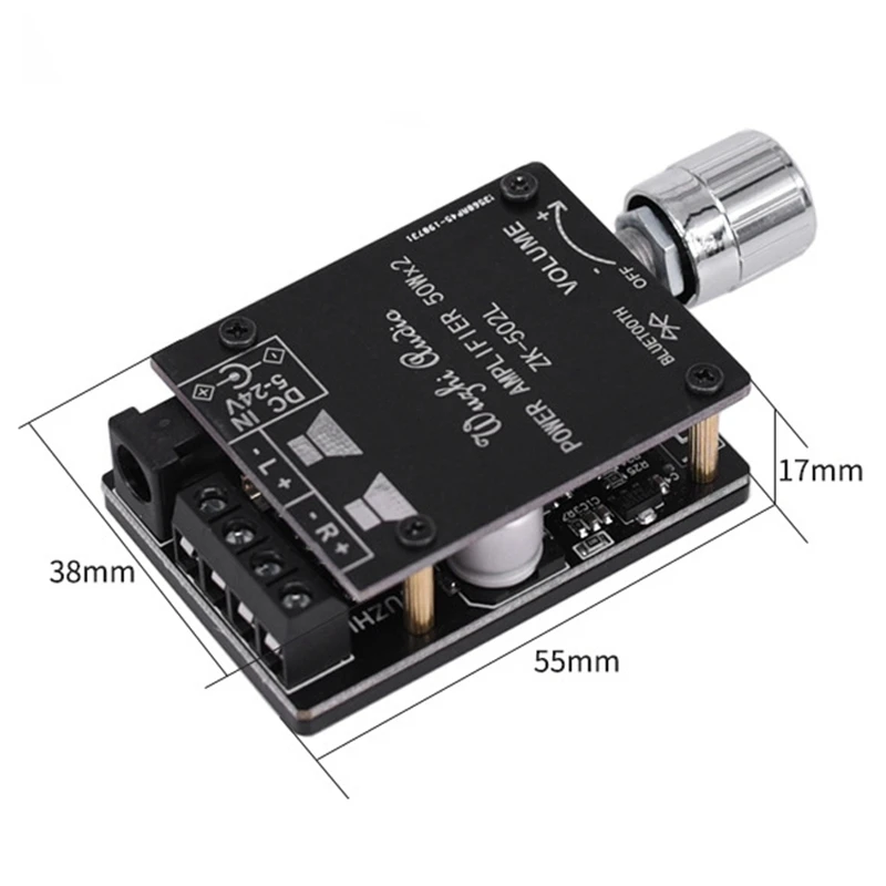 ZK 502L Bluetooth 5 0 беспроводной цифровой усилитель мощности стереоплата 50Wx2
