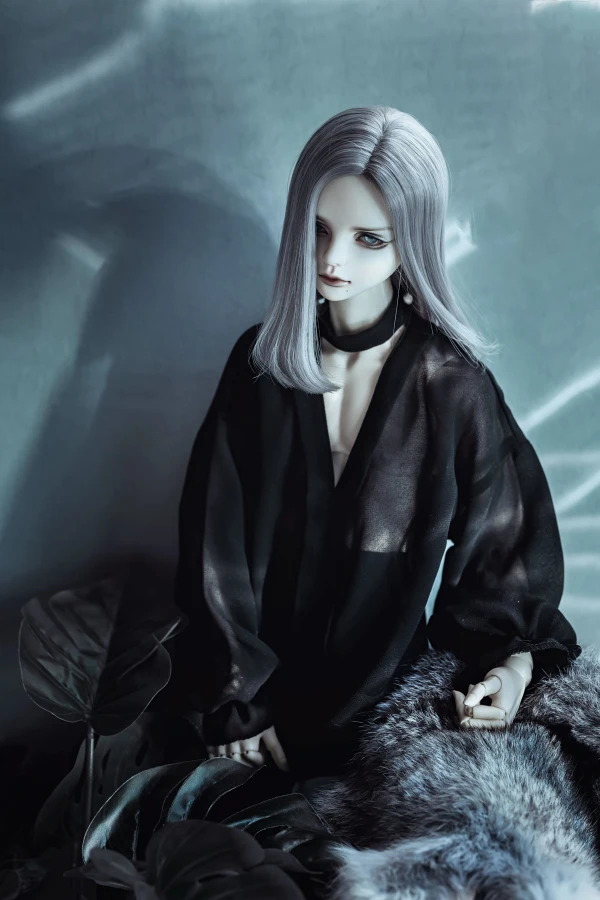 BJD кукольная одежда с v образным вырезом и рукавами фонариками шифоновый пуловер