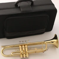 new mfc bb trumpet 4435 gold lacquer music instruments profesional trumpets student included case mouthpiece accessories