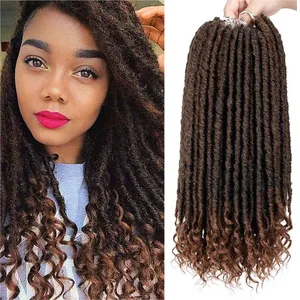 Синтетические речные богини Locs, искусственные локоны, Омбре, оплетка волос, мягкие предварительно закрученные искусственные косы, 24 пряди, 16, 20 дюймов, серый