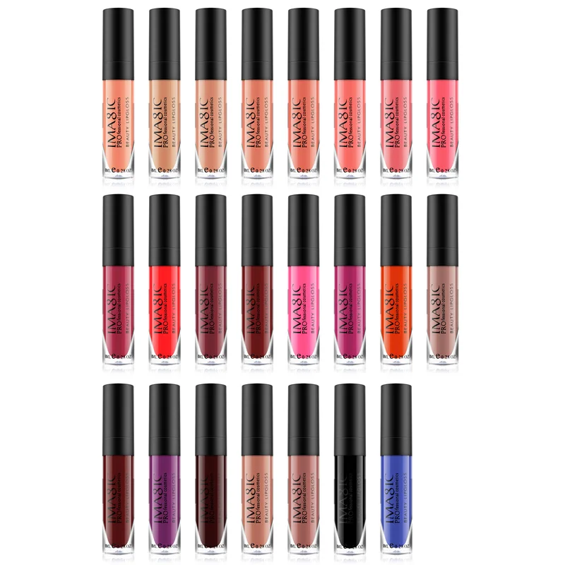 Бренд imagic Makeup 19 цветов блеск для губ бархатный матовый водонепроницаемый набор