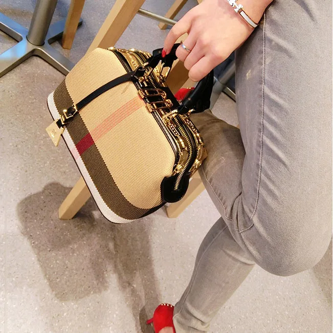 Женская сумка через плечо холщовые кожаные сумки женские кошельки 2019 клетчатая