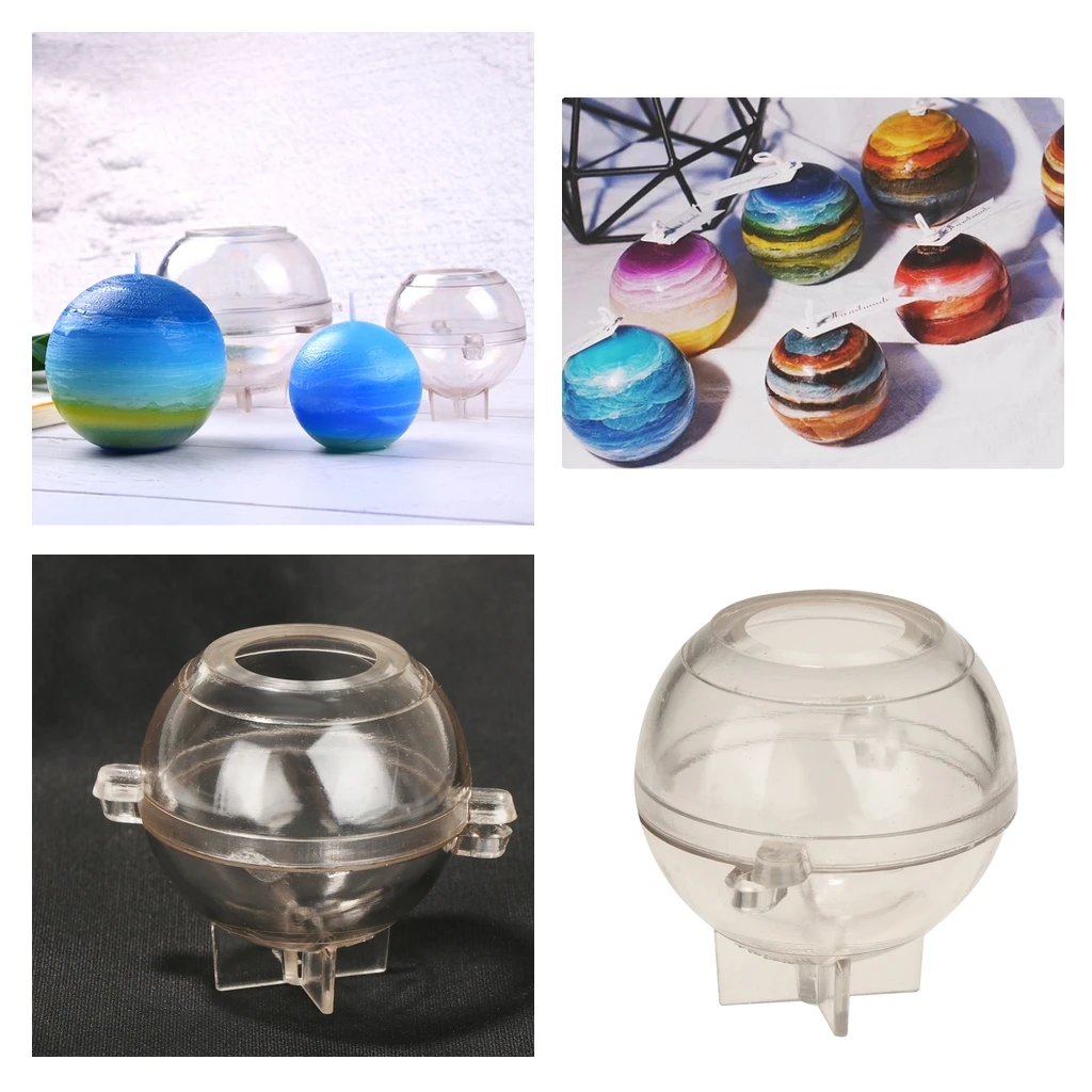 

Ball Shape Plastic Clear Candle Mold Sopa Mould DIY Candle Making Craft Tool