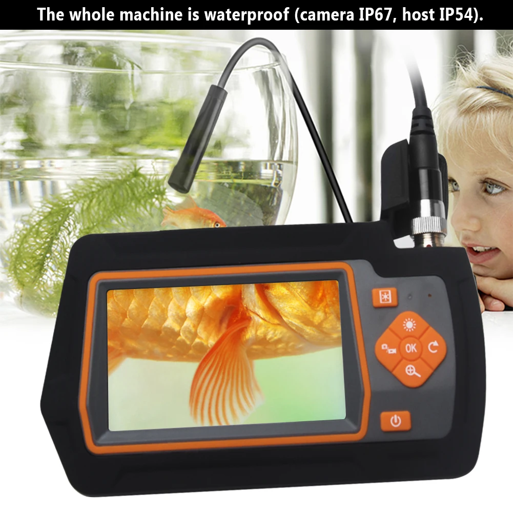 

Home Rechargeable 4.3inch IPS Screen Car Repair Practical Borescope Industrial Endoscope Snake Camera Video Inspection 1080P HD