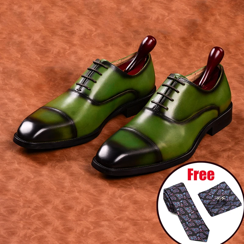 

Мужские кожаные туфли, деловые Костюмные туфли из натуральной воловьей кожи, черные кружевные свадебные мужские туфли, Phenkang 2020