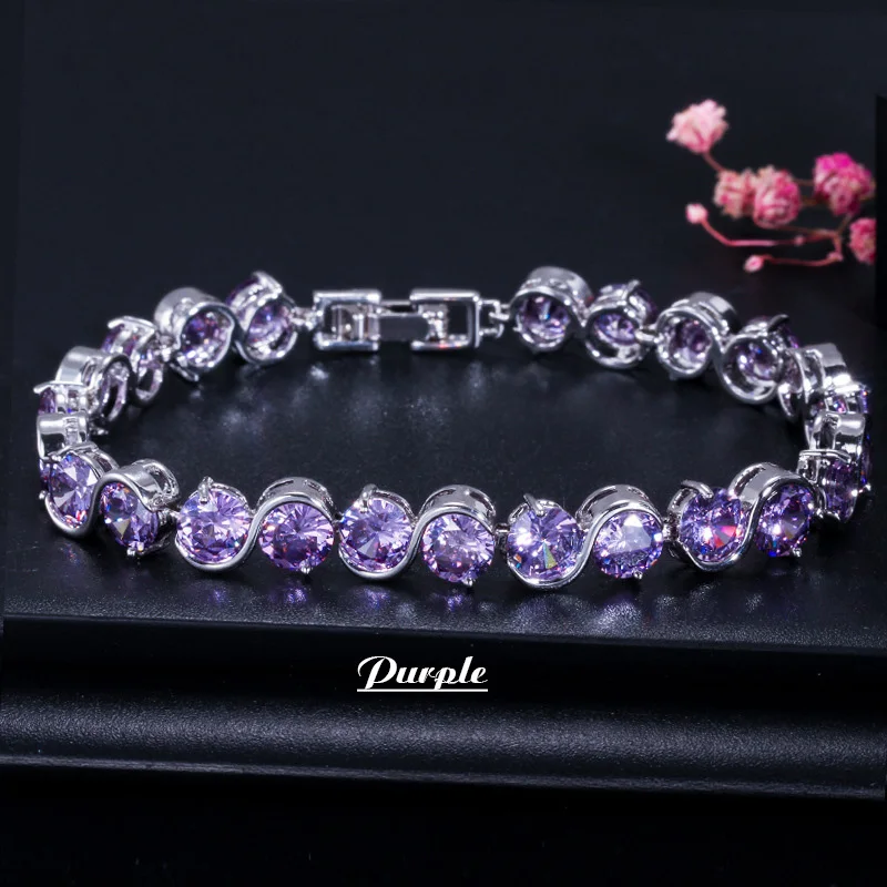 Wah Mei Новое поступление белый Фианит циркон камни простые регулируемые браслеты