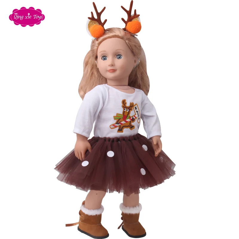 

18 inch doll dress Christmas supplies New skirt toy accessories for girls in the US