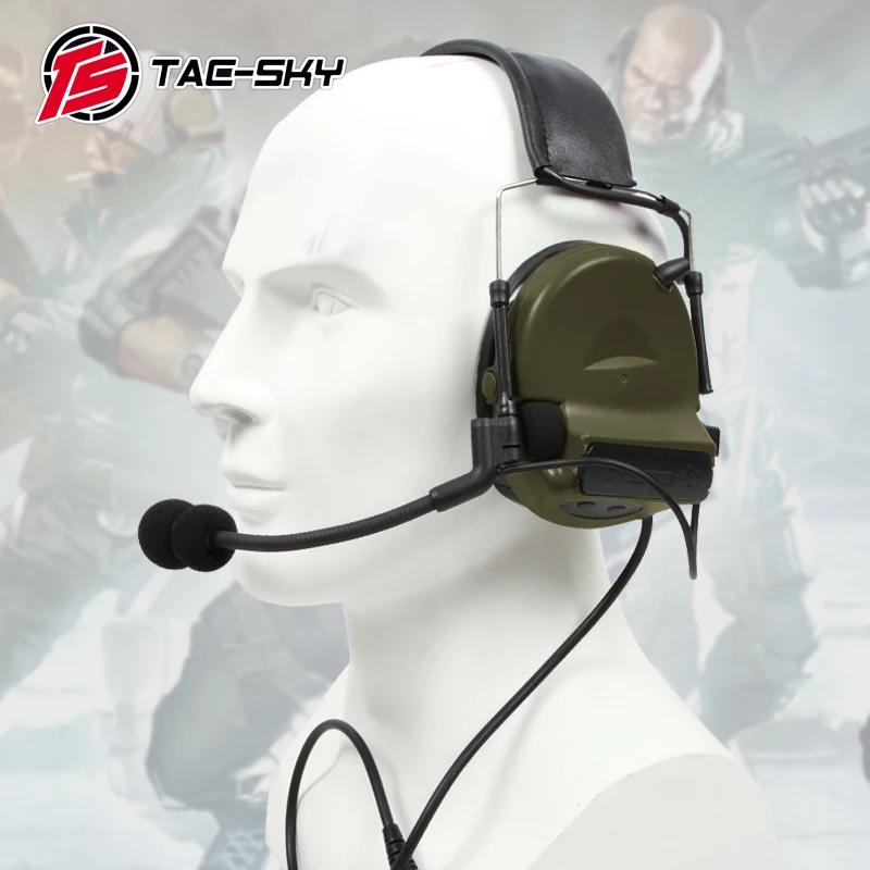 TAC-SKY COMTAC II Outdoor shooting hearing protection noise reduction tactical silicone earphone + U94 PTT