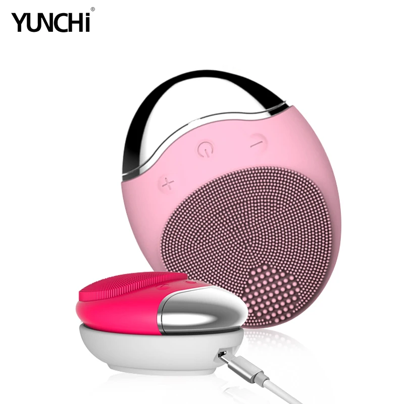 

Электрическая щетка для лица, силиконовая мягкая щетка для очистки лица, звуковая вибрация, устройство для очистки лица, Индуктивная, перезаряжаемая, 3 цвета