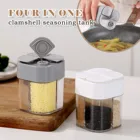 Прозрачный диспенсер для специй, пластиковая бутылка с 4 ячейками для хранения соли и перца, кухонные принадлежности для дома