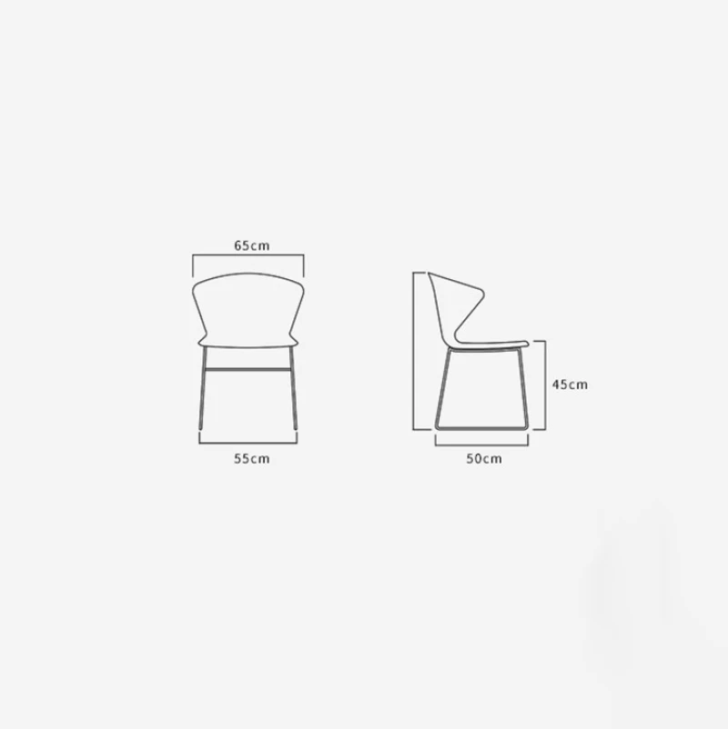 

Nordic Dining Chairs Simple Modern Household Luxury Chair Wrought Iron Makeup Armchair Dressing Chair Backrest Desk Dining Chair