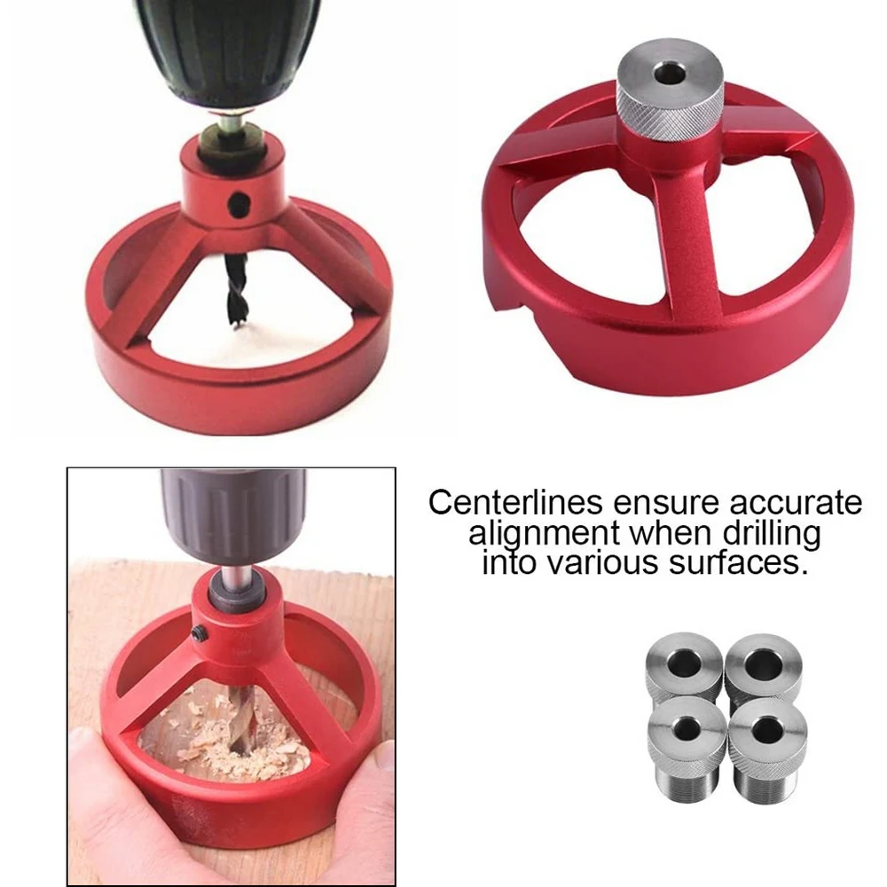 

90 Degree Drill 3In1 Guide Drill Bit Hole Puncher Locator Jig Hinged Hole Opener Woodworking Tools 5/6/7/8/9/10mm Drill Bushings